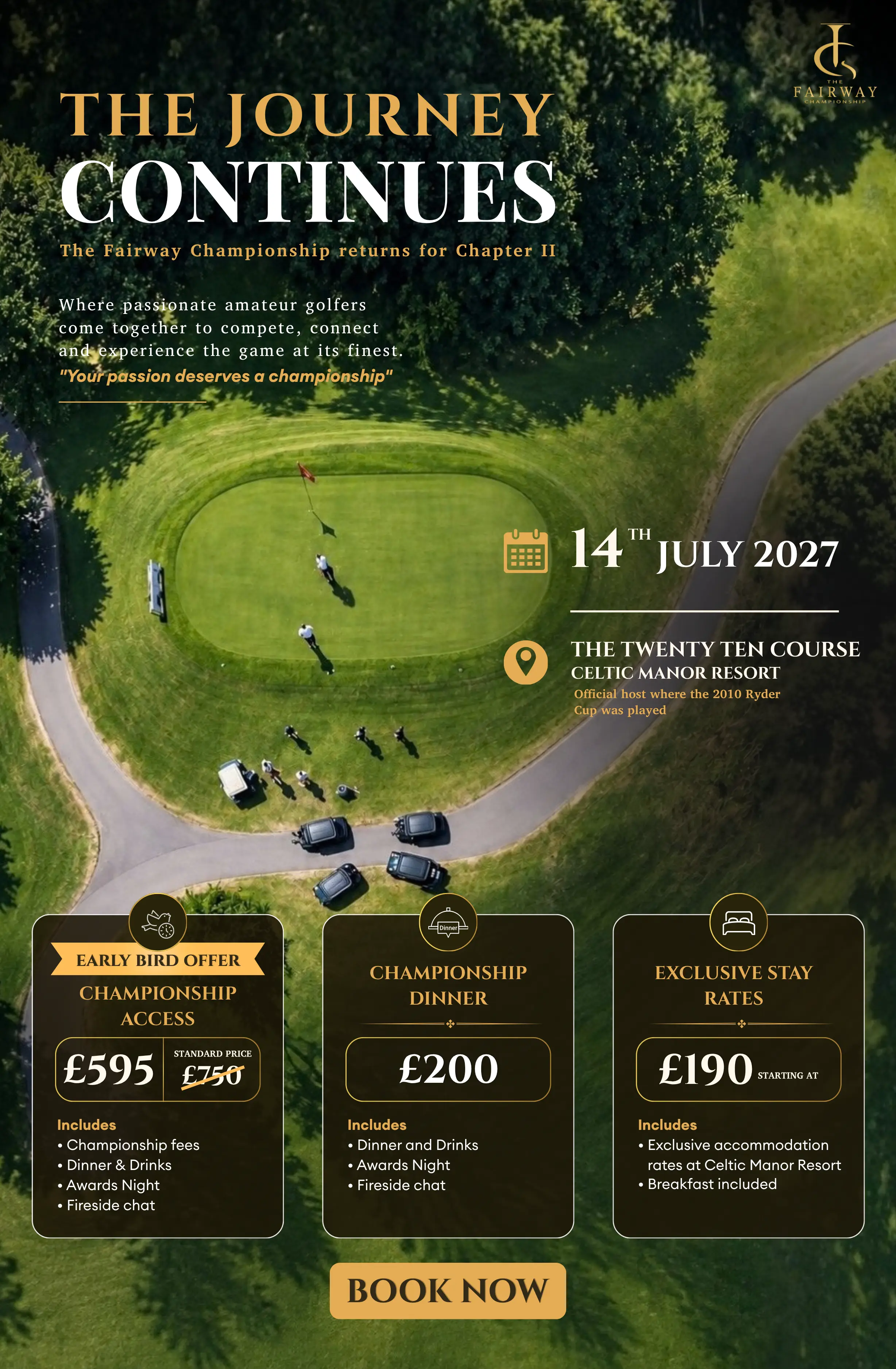 Fairway Championship Chapter II – The Twenty Ten Course, Celtic Manor 2027. Register your interest.